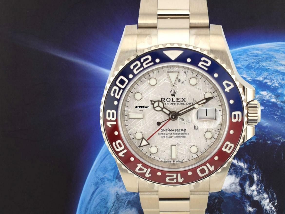  Rolex GMT-Master II White Gold Pepsi Meteorite Dial 126719blro 2020 New Stickers </h1> 