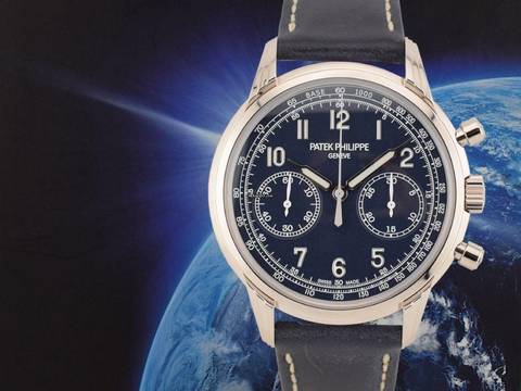  Patek Philippe Chronograph Complicazioni 5172g-001 Chronograph White Gold Blue Dial Full Set Like New  