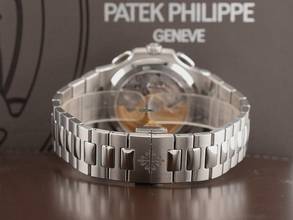 Thumbnail von Patek Philippe Nautilus Travel Time Chronograph 5990/1a Blue Dial New </h1>