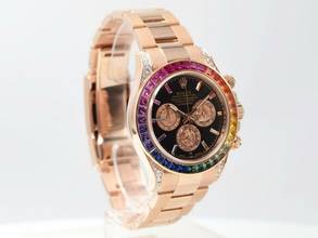 Thumbnail von Rolex Daytona Cosmograph Daytona Rose Gold Diamond After Set Rainbow Bezel </h1>