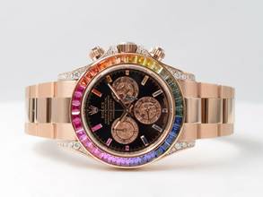 Thumbnail von Rolex Daytona Cosmograph Daytona Rose Gold Diamond After Set Rainbow Bezel </h1>