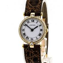 Thumbnail von Cartier Vendome Quarz 24 mm Ref. 810024248 750/18K Gold Diamanten 1,3 ct </h1>