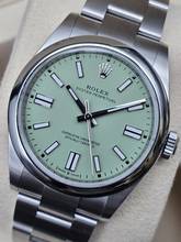 Thumbnail von Rolex Oyster Perpetual 41mm 134300 Pistachio dial Like New Condition Full Set 6-2025