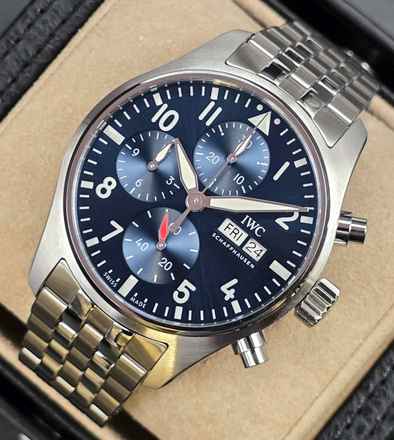  IWC Fliegeruhr Chronograph Pilot Chronograph 41mm IW388102 Blue Dial Unworn/New Condition Full Set 6-2025 