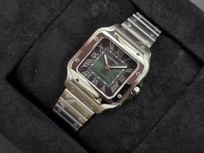 Thumbnail von Cartier Santos de Cartier WSSA0061 - Medium - Green Dial Unworn/New Condition - Full Set 11/2025
