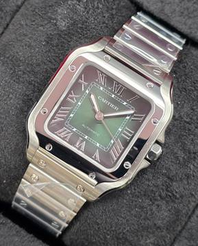 Cartier Santos de Cartier WSSA0061 - Medium - Green Dial Unworn/New Condition - Full Set 11/2025 