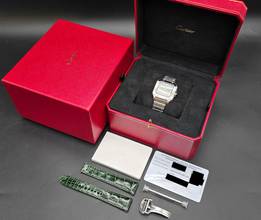 Thumbnail von Cartier Santos de Cartier WSSA0061 - Medium - Green Dial Unworn/New Condition - Full Set 11/2025