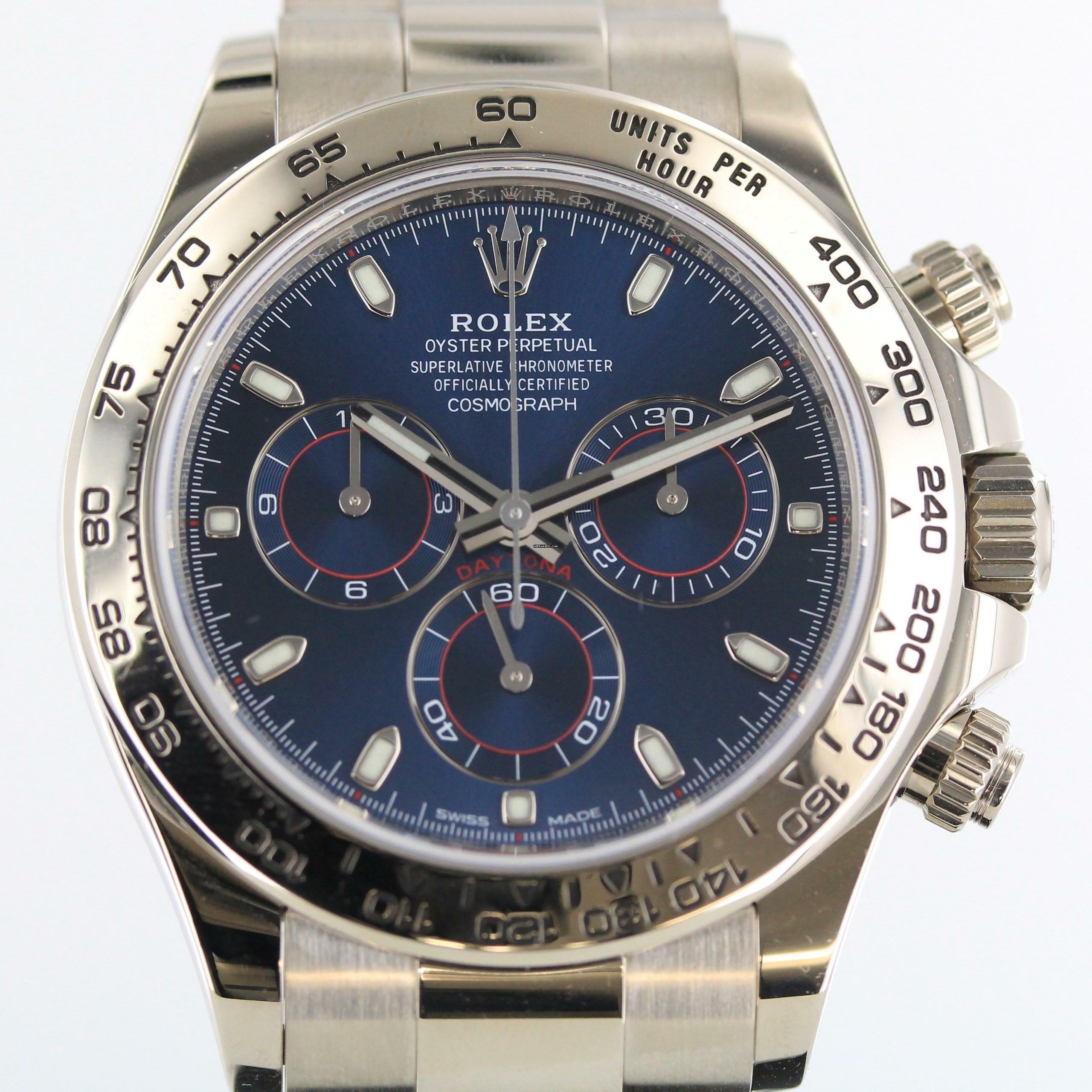  Rolex Daytona Daytona//FULL SET//2022//WHITE GOLD//BLUE DIAL//#695 