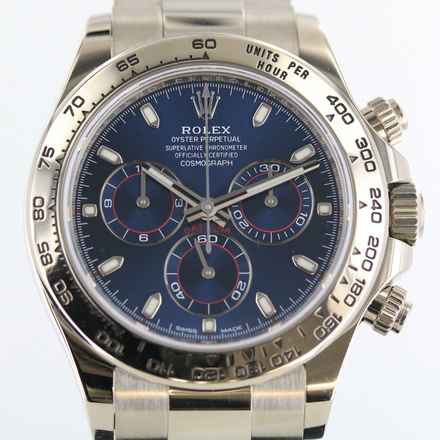  Rolex Daytona Daytona//FULL SET//2022//WHITE GOLD//BLUE DIAL//#695 