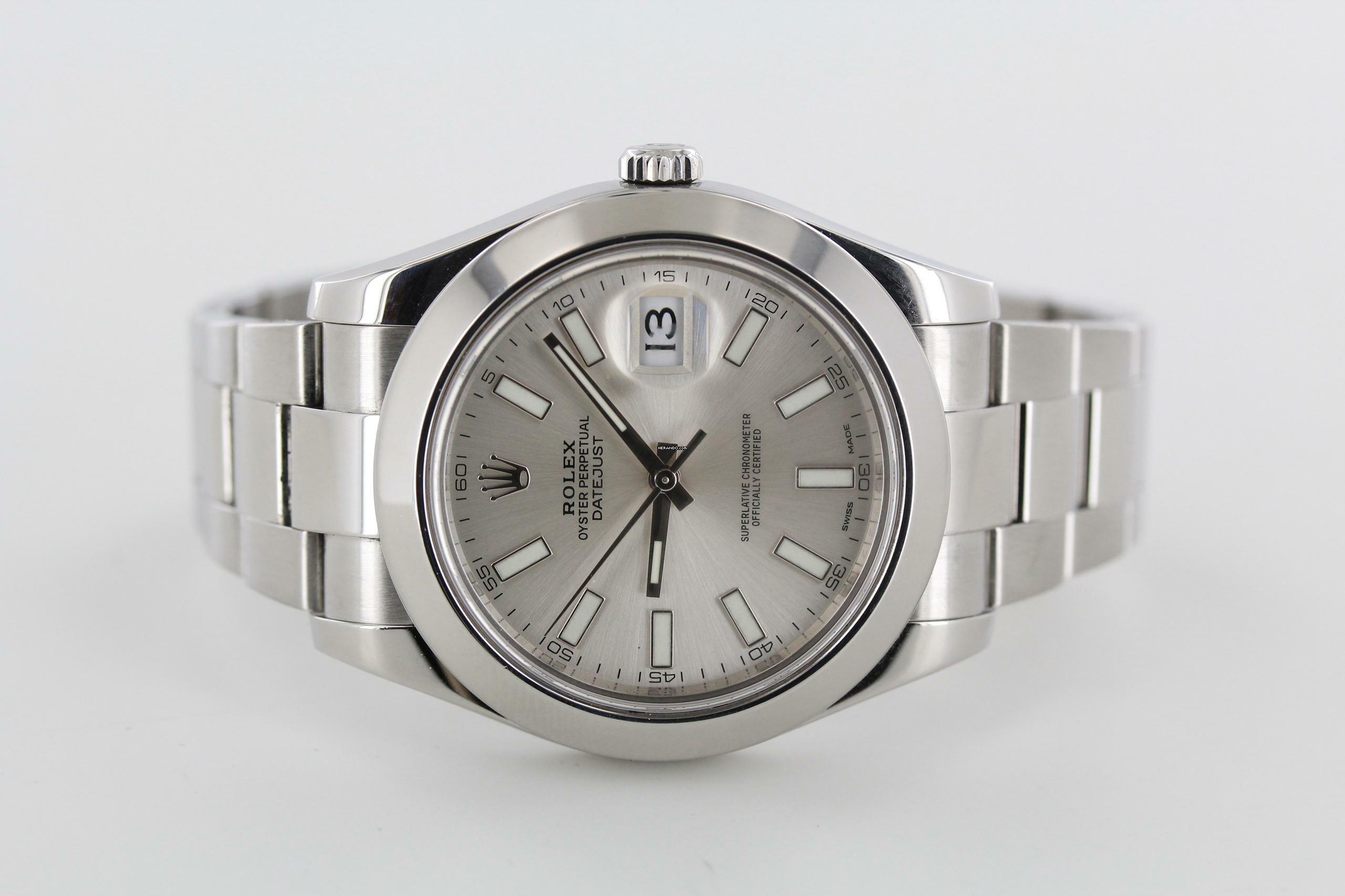 Thumbnail von Rolex Datejust II 2015//41MM//SILVER DIAL//REF. 116300//LC100//FULL SET # 676