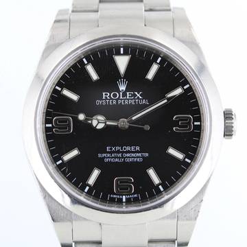  Rolex Explorer 2015//39MM//BLACK DIAL 369//REF. 214270//LC100//FULL SET # 675 