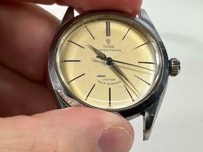 Thumbnail von Tudor Oyster Prince Automatic Ref. 7965 / y. 1959 Caseback engraved / Gute Hoffnungshütte Jubiläumsuhr