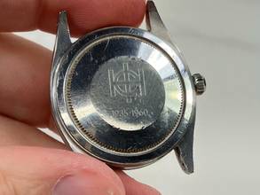 Thumbnail von Tudor Oyster Prince Automatic Ref. 7965 / y. 1959 Caseback engraved / Gute Hoffnungshütte Jubiläumsuhr