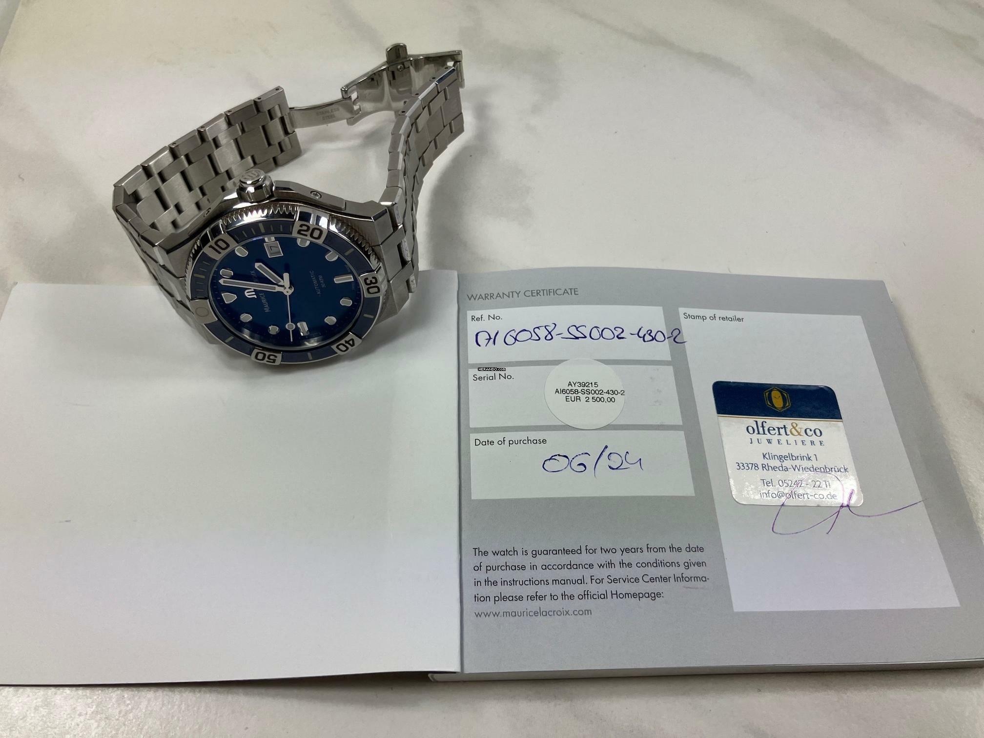 Thumbnail von Maurice Lacroix AIKON Venturer Blue/B+P/06-2024 </h1>