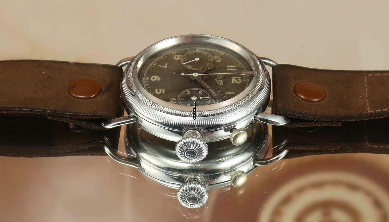 Thumbnail von Heuer SUPER RARE OVERSIZE PILOT'S CHRONO FROM THE 30'S VINTAGE