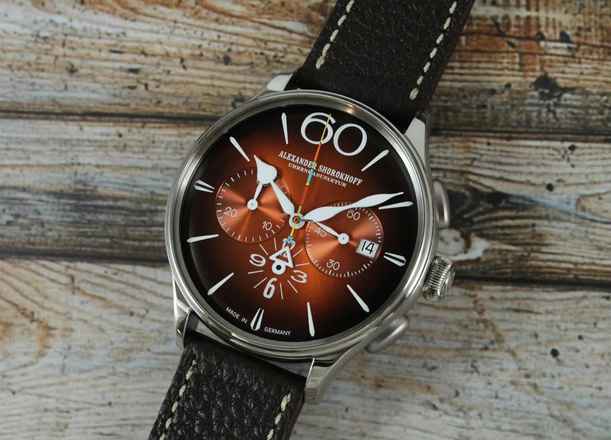  Alexander Shorokhoff Happy Second Chronograph Orange limitierte Serie von 50 Stück 