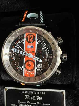  B.R.M V12-44 Chronograph V12 Gulf Racing Sammleruhr limited 100 neuwertig 