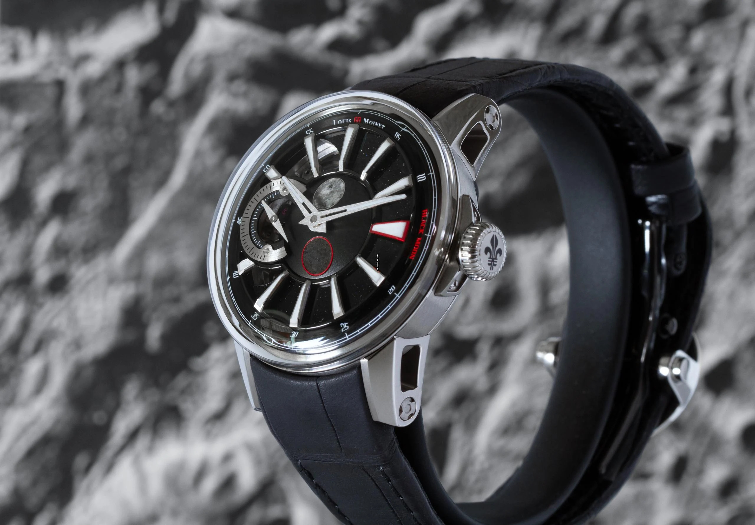  Louis Moinet Black Moon Meteorite Aventurine Titanium 