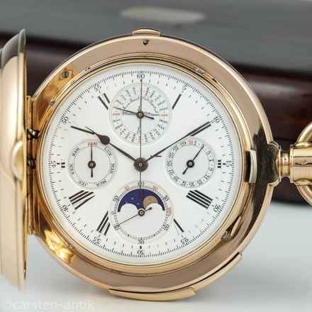  Gedeon Thommen astronomische Grand Complication 18k Gold Taschenuhr 8 Komplikationen 1890 