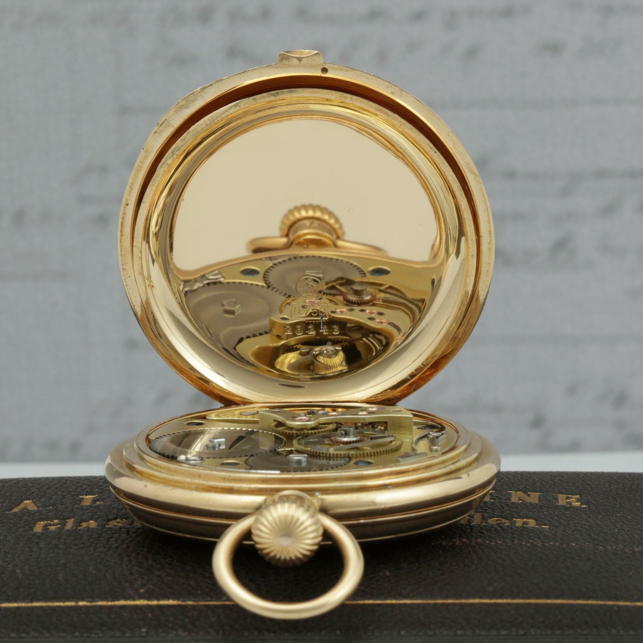 Thumbnail von A. Lange & Söhne Full Set“ 18k Gold qualität 1A Taschenuhr Seconde Morte um 1886 Sehr Selten </h1>