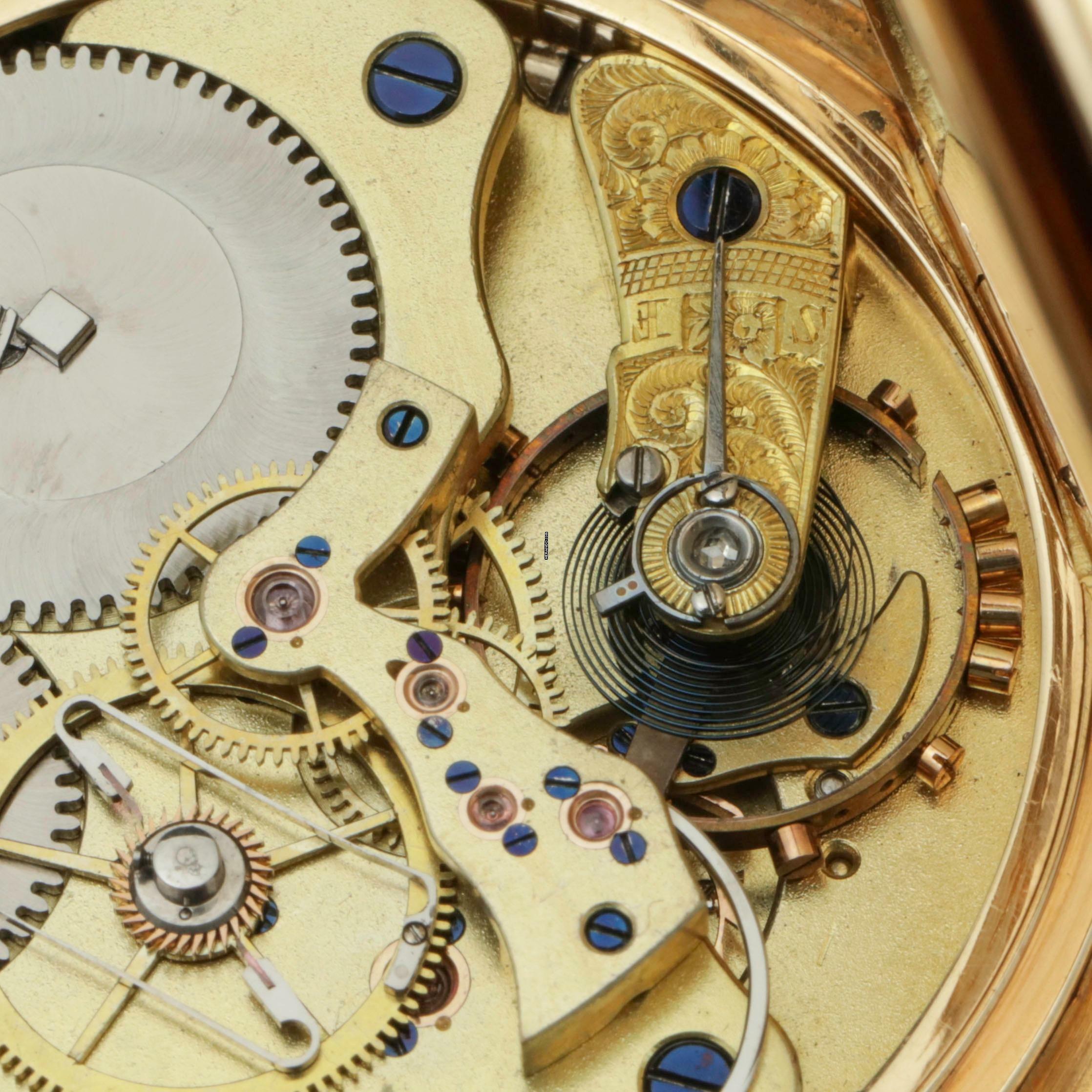Thumbnail von A. Lange & Söhne Full Set“ 18k Gold qualität 1A Taschenuhr Seconde Morte um 1886 Sehr Selten </h1>