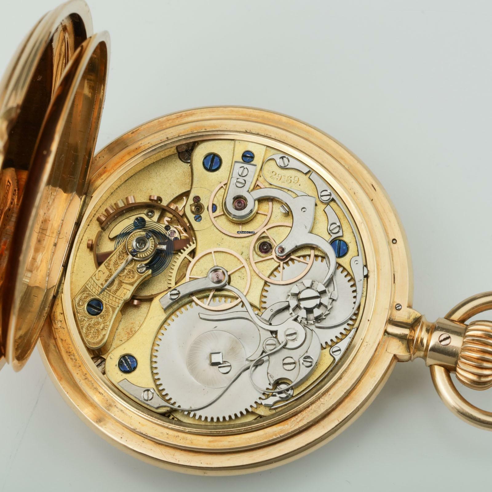 Thumbnail von A. Lange & Söhne 18k Gold ½ Savonette mit Chronograf Diamant Original Box und Zertifikat 1890. </h1>