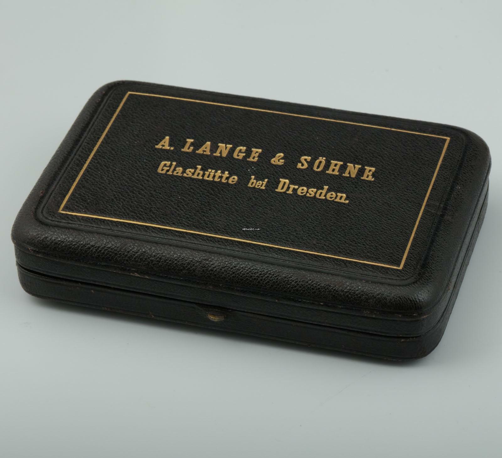 Thumbnail von A. Lange & Söhne 18k Gold ½ Savonette mit Chronograf Diamant Original Box und Zertifikat 1890. </h1>