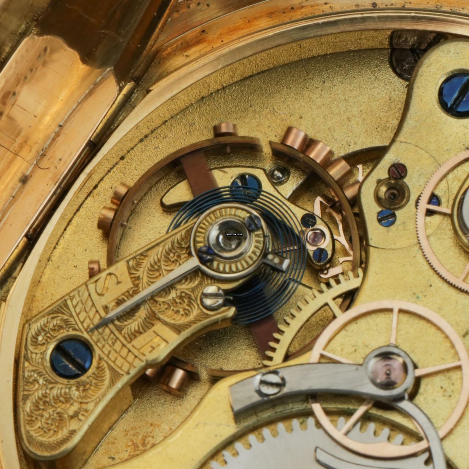 Thumbnail von A. Lange & Söhne 18k Gold ½ Savonette mit Chronograf Diamant Original Box und Zertifikat 1890. </h1>