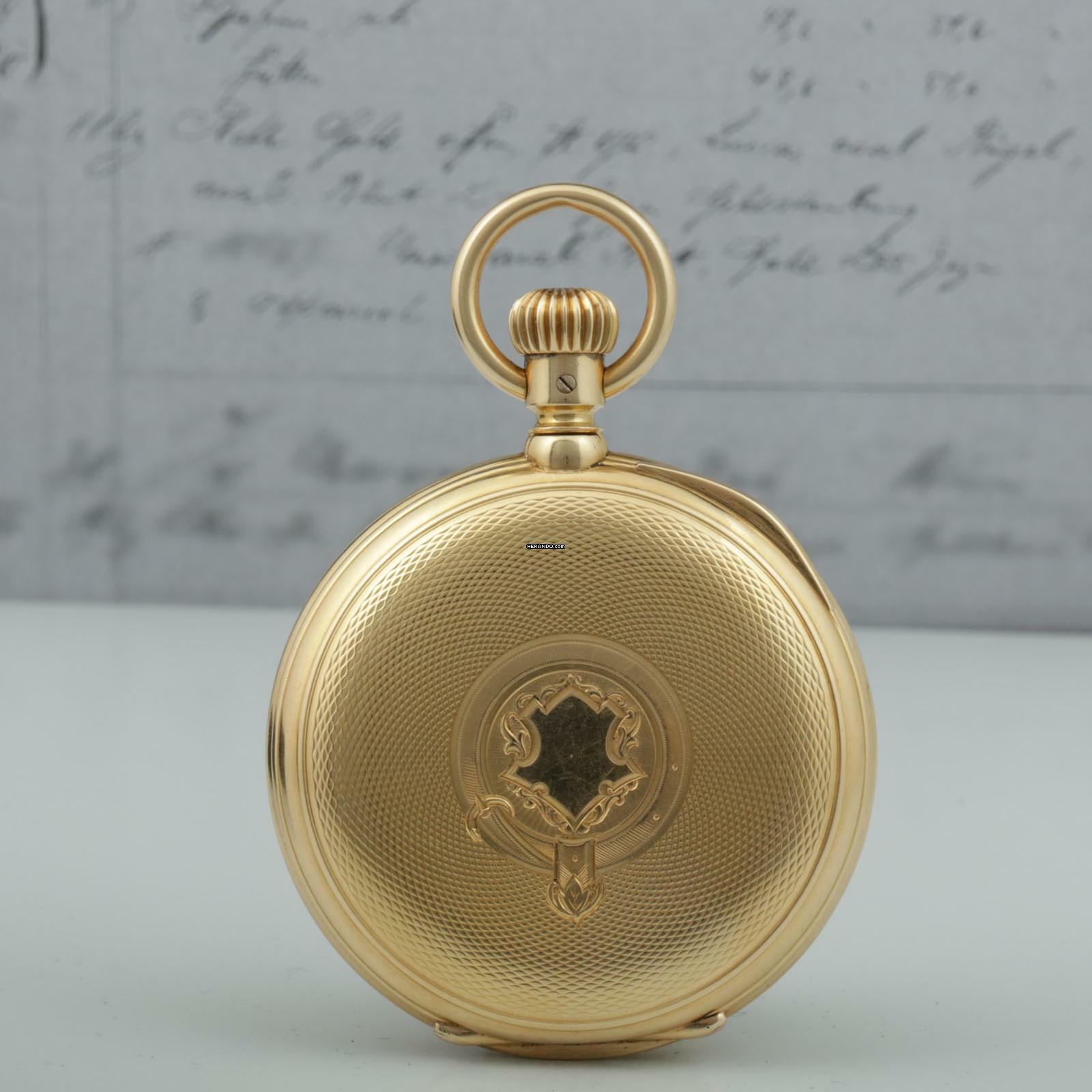 Thumbnail von A. Lange & Söhne 18k Gold ½ Savonette mit Chronograf Diamant Original Box und Zertifikat 1890. </h1>