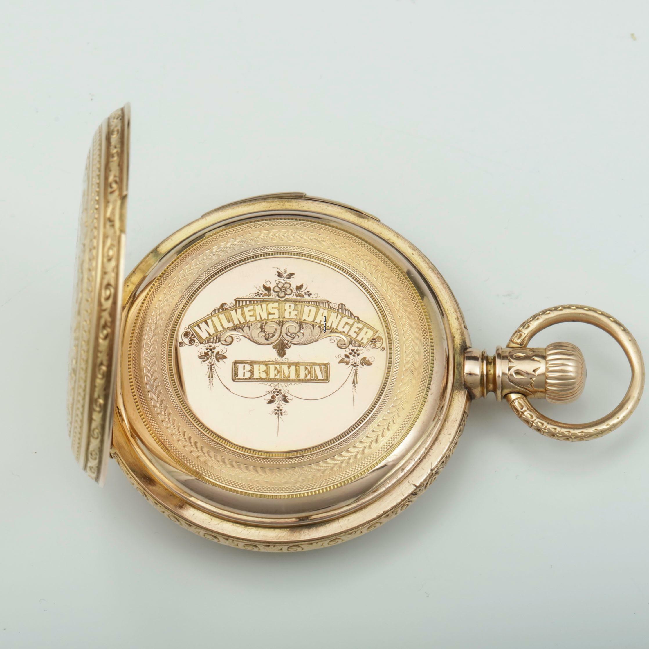 Thumbnail von A. Lange & Söhne 150g 18k Louis XV. Renaissance Savonette Taschenuhr ¼ Repetition Orign Box 1882 </h1>