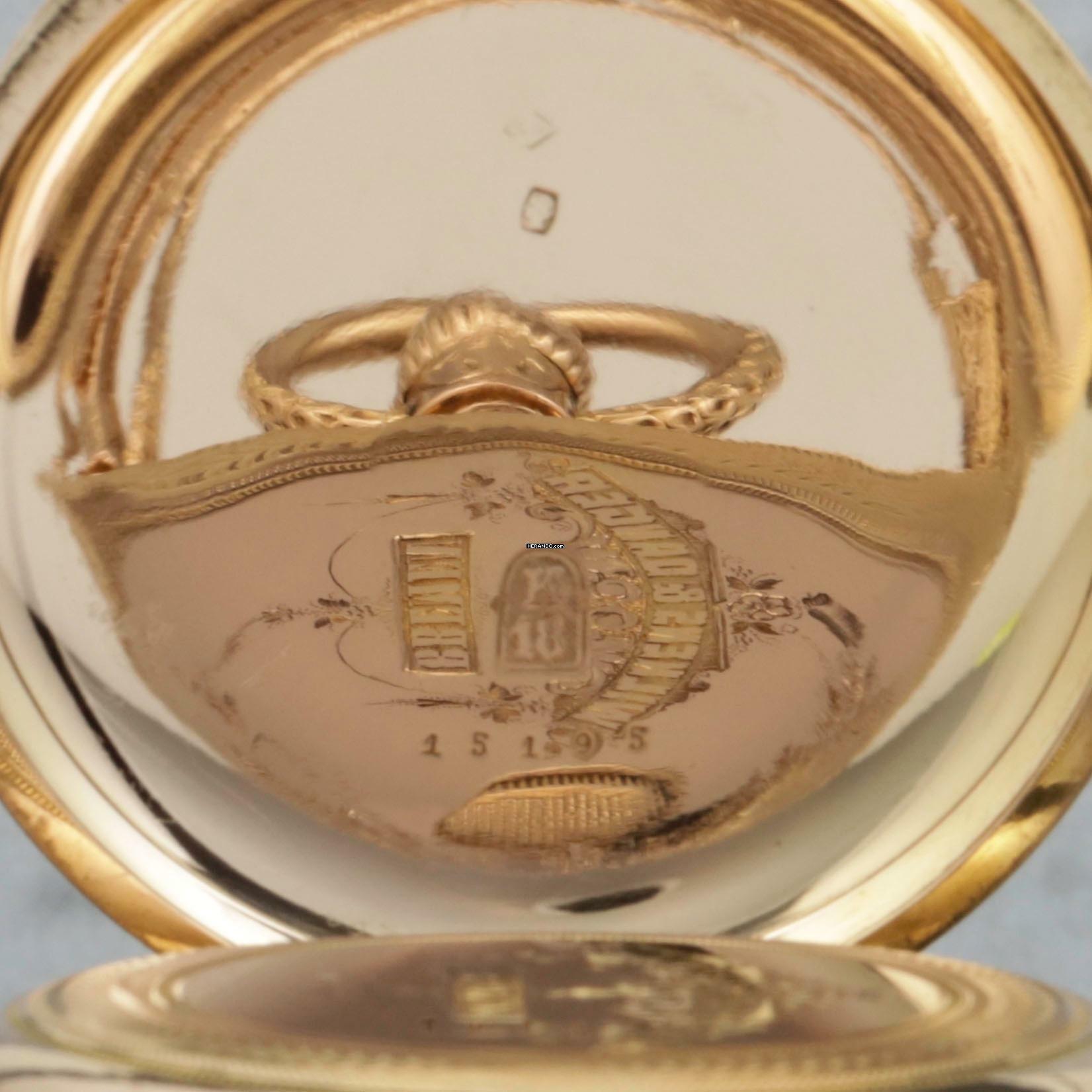 Thumbnail von A. Lange & Söhne 150g 18k Louis XV. Renaissance Savonette Taschenuhr ¼ Repetition Orign Box 1882 </h1>