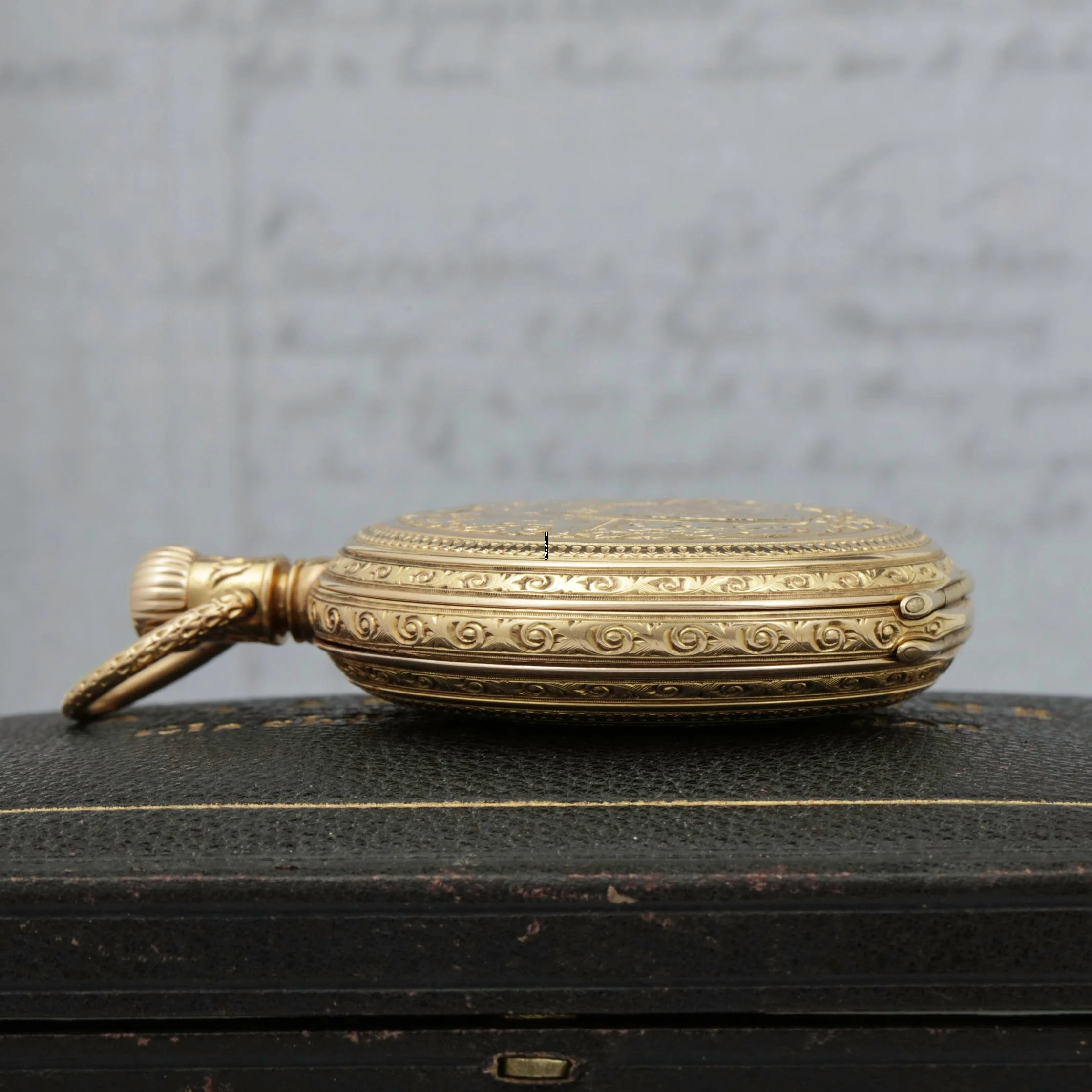 Thumbnail von A. Lange & Söhne 150g 18k Louis XV. Renaissance Savonette Taschenuhr ¼ Repetition Orign Box 1882 </h1>