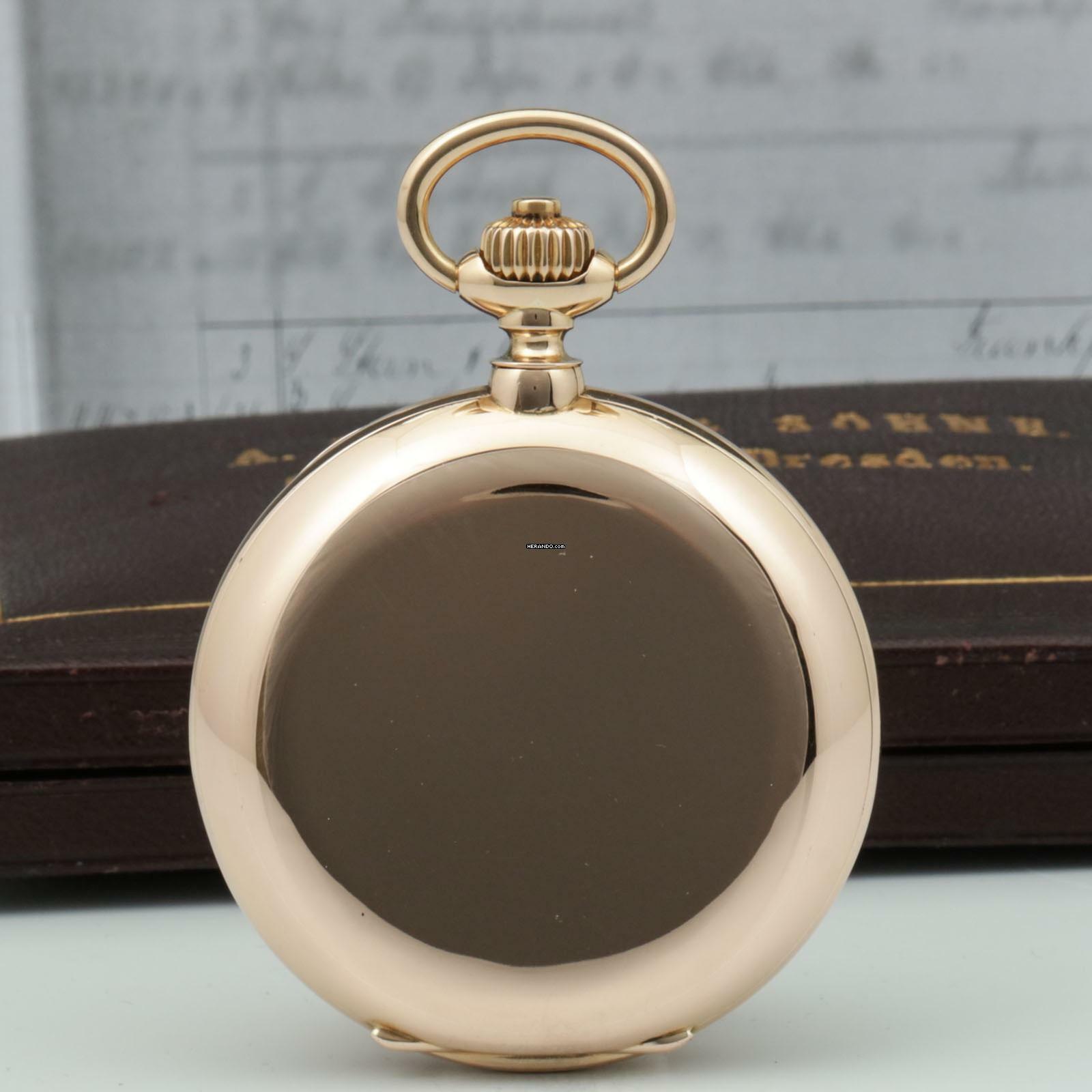 Thumbnail von A. Lange & Söhne Ungetragene 58mm/159g Anker Chronometer Original Box zertifikat 18k Gold 1901