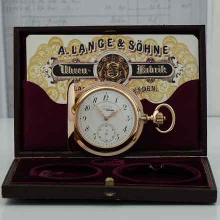  A. Lange & Söhne Ungetragene 58mm/159g Anker Chronometer Original Box zertifikat 18k Gold 1901  