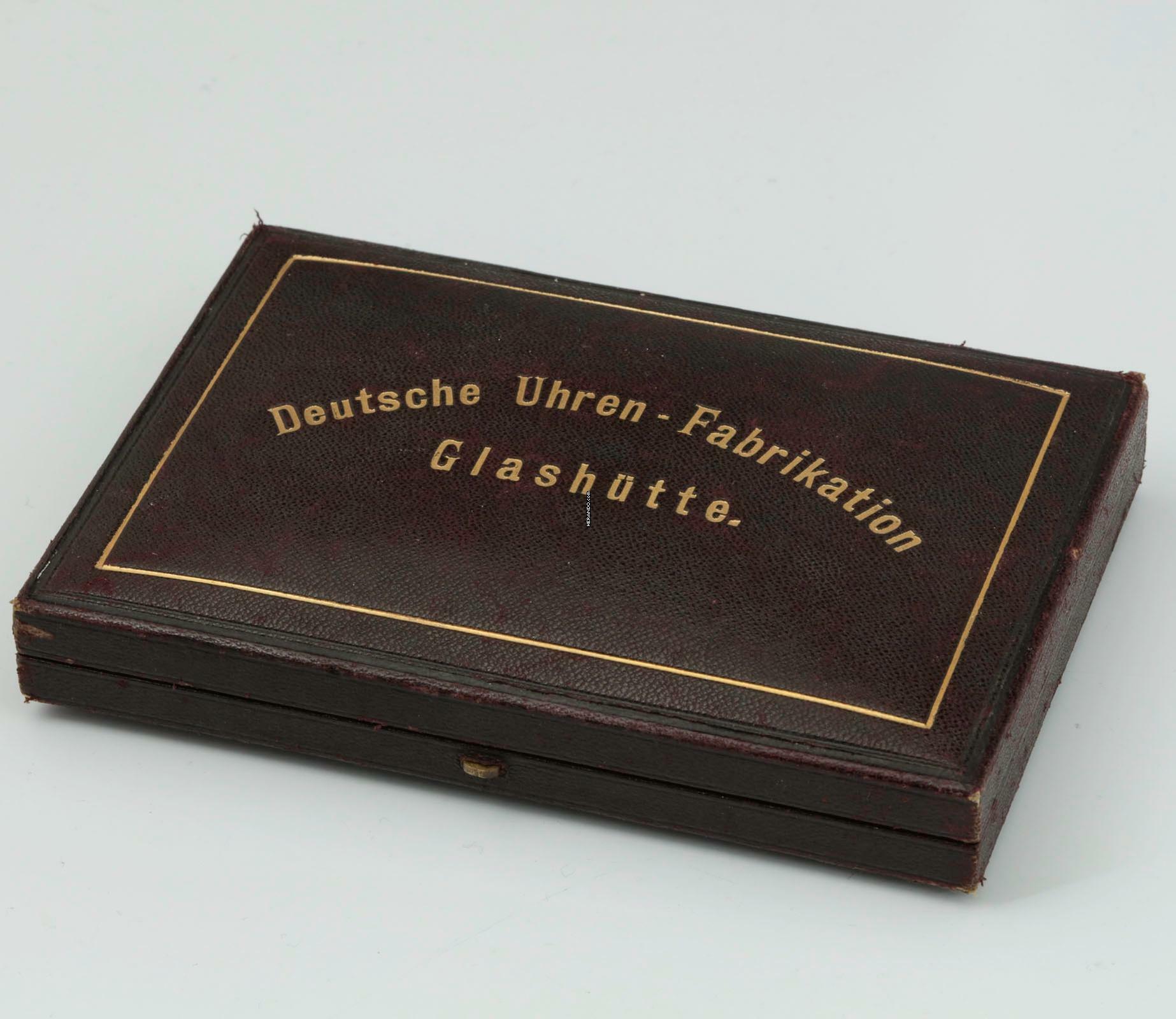 Thumbnail von A. Lange & Söhne Full Set14k Gold Taschenuhr ¼ Repetition Original Etui Garantiekarte 1885