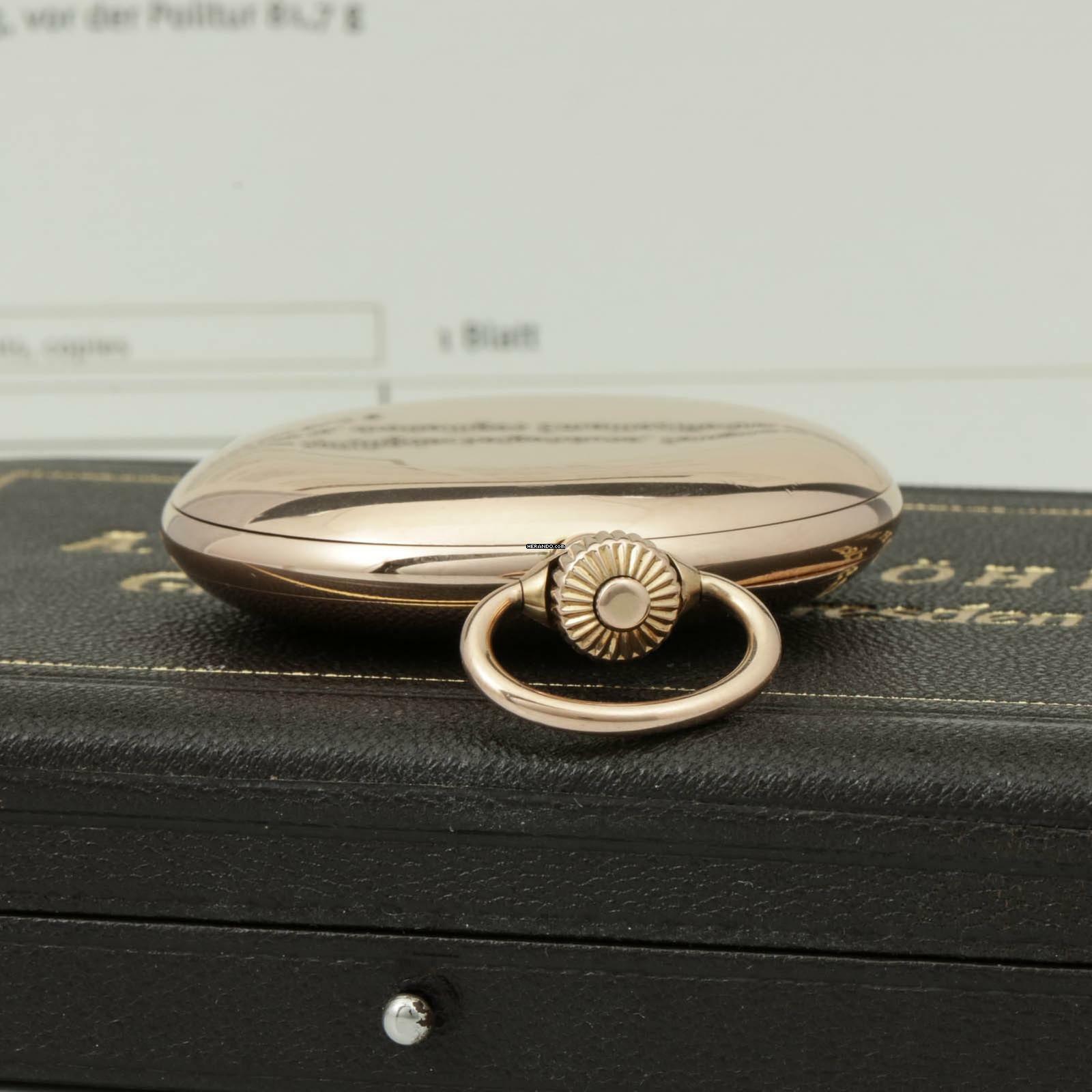 Thumbnail von A. Lange & Söhne 55mm Gr 130g schwere Qualität 1A Taschenuhr 18k Gold mit Box & Zertifikat 1906 </h1>