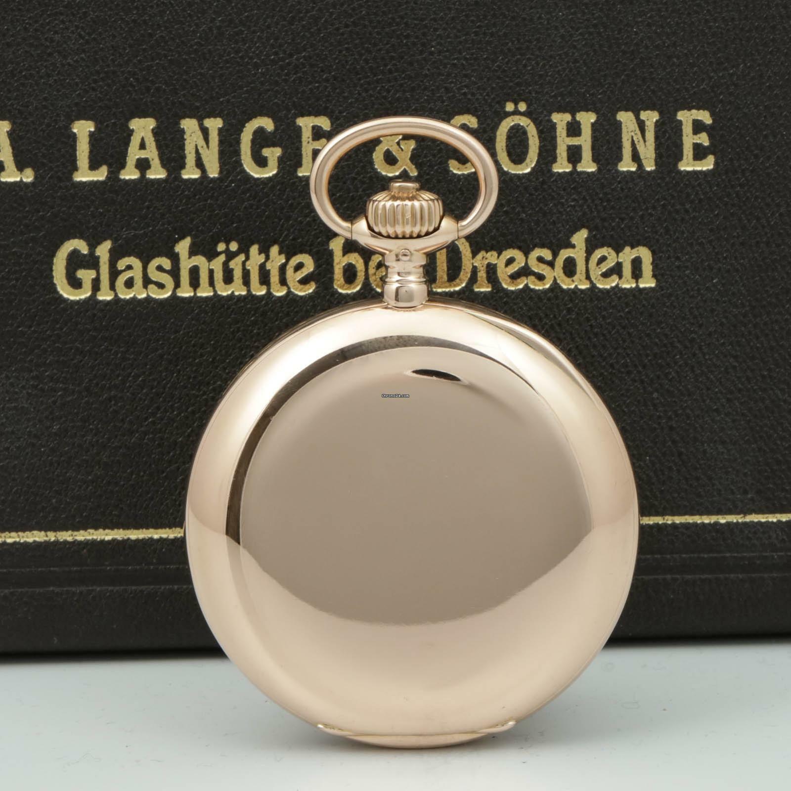 Thumbnail von A. Lange & Söhne 55mm Gr 130g schwere Qualität 1A Taschenuhr 18k Gold mit Box & Zertifikat 1906 </h1>