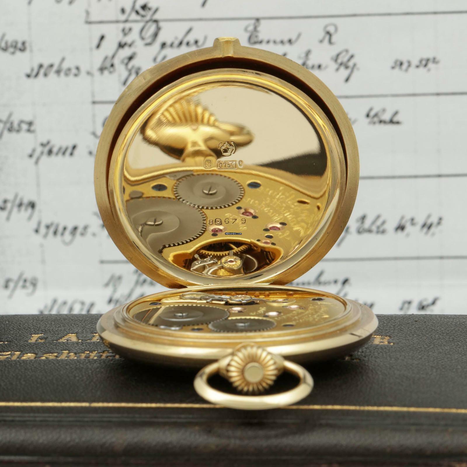 Thumbnail von A. Lange & Söhne neuwertige Qualität 1A Tresoruhr 18k Gold mit Original Etui und Papiere 1917 </h1>