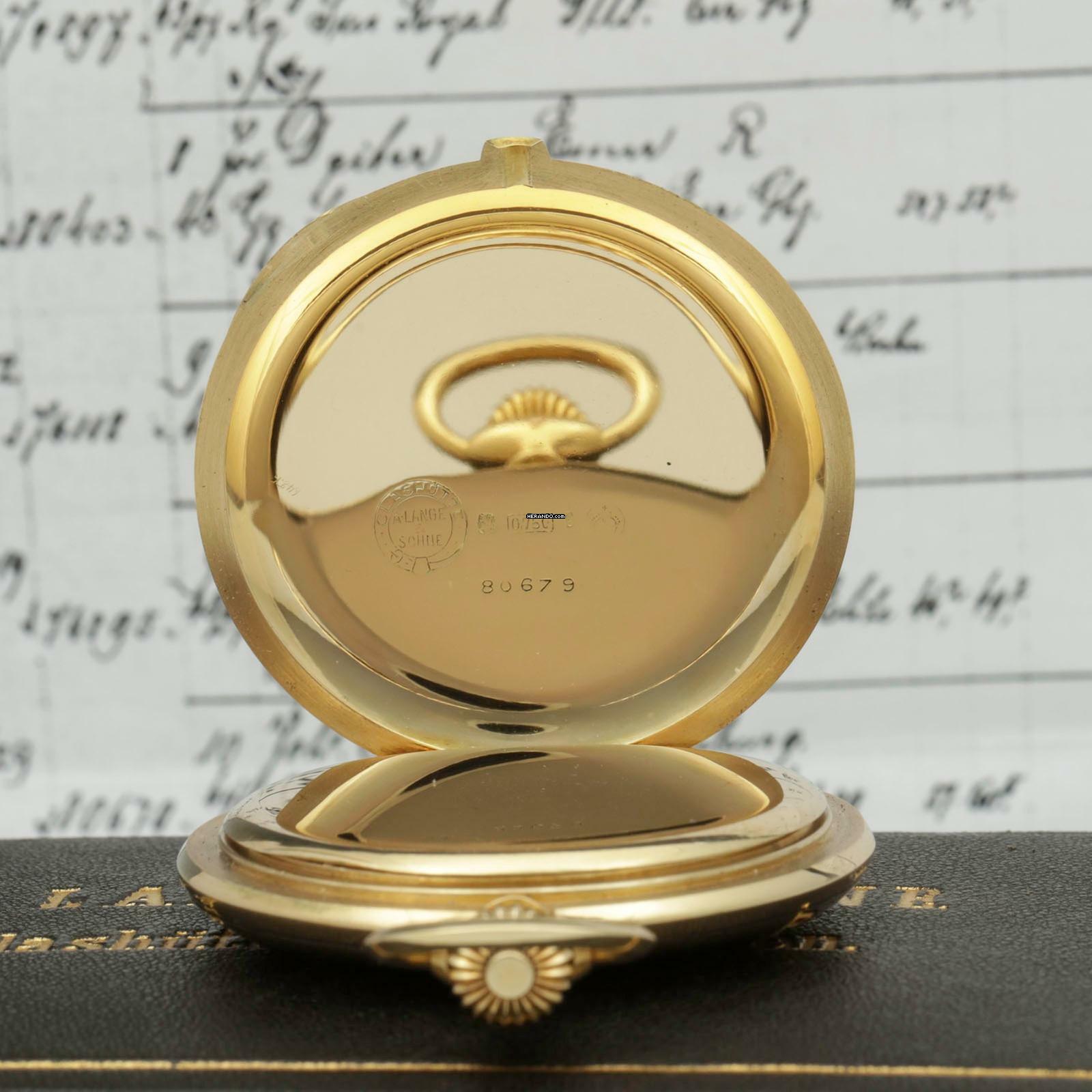 Thumbnail von A. Lange & Söhne neuwertige Qualität 1A Tresoruhr 18k Gold mit Original Etui und Papiere 1917 </h1>