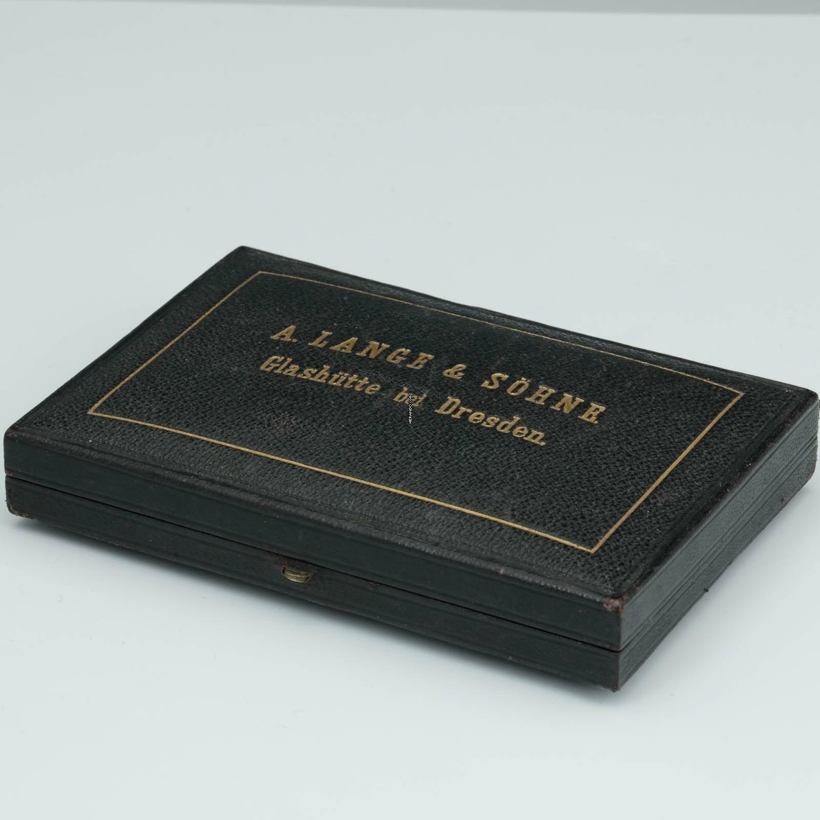 Thumbnail von A. Lange & Söhne neuwertige Silber Taschenuhr 1A Original Etui Gangschein der Sternwarte 1893 </h1>