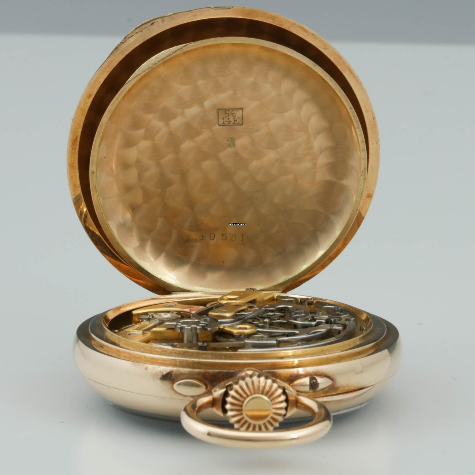 Thumbnail von Ungemarkt Taschenuhr Gr. schwerer Schweizer Ankerchronometer Split Sekunde 1890 Valée de Joux