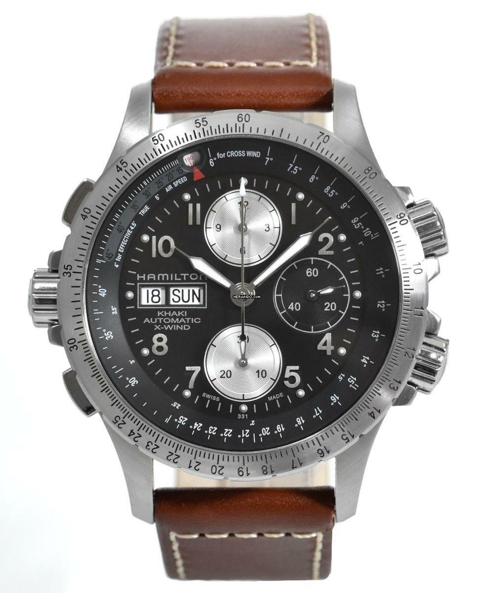 Hamilton Khaki X-Wind Aviation X-Wind Auto Chrono Ref. H77616533 </h1>