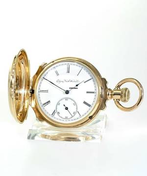  Elgin National watch Co Taschenuhr in 14ct Rosegold Savonnette  