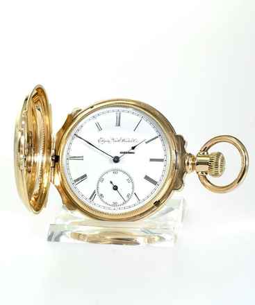  Elgin National watch Co Taschenuhr in 14ct Rosegold Savonnette  
