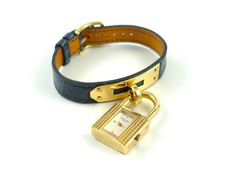  Hermès Kelly Lock 18Krt. Gelbgold Brillanten 