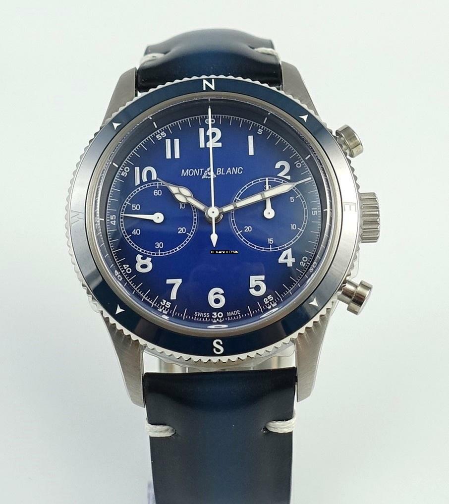 Montblanc 1858 Automatic Chronograph Blue 42mm 