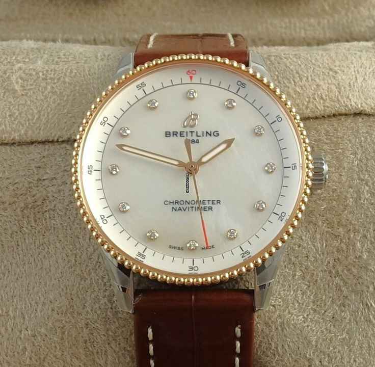  Breitling Navitimer 32 Stahl / Gold Brillanten 