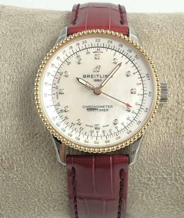  Breitling Navitimer Automatic 35 Stahl/Gold Brillanten 
