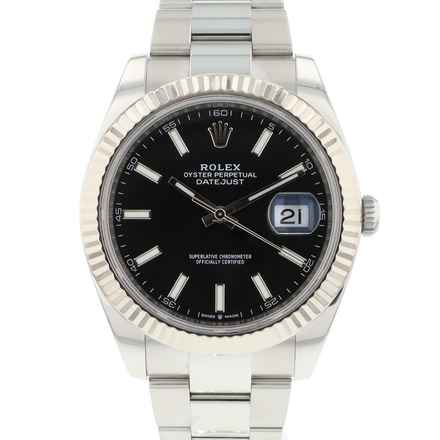  Rolex Datejust 41 Oyster Fluted Black Dial </h1> 