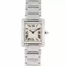 Thumbnail von Cartier Tank Française PM Steel Iced Out </h1>